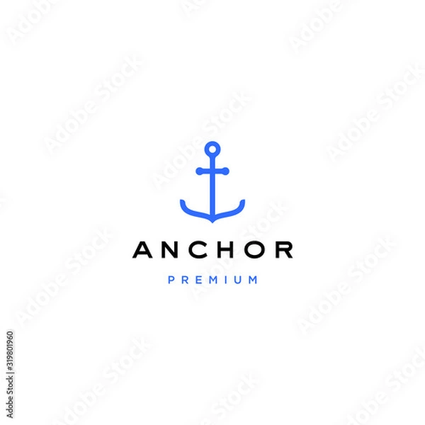 Obraz Anchor logo design icon vector illustration