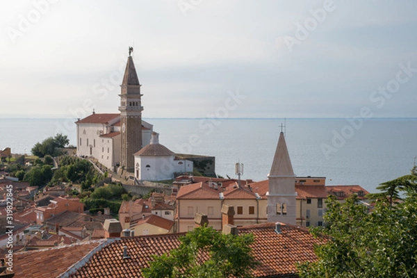 Obraz View of the Slovenian coastal town Piran