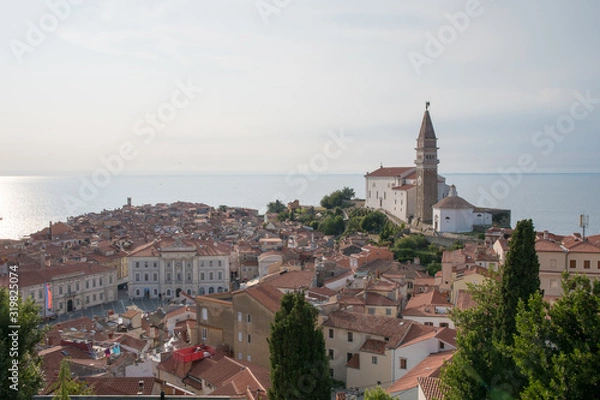 Obraz View of the Slovenian coastal town Piran