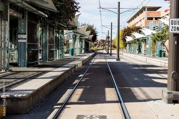 Obraz train station in the city
