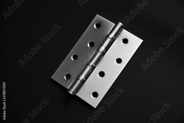 Obraz Door hinges, hold the door, on a black background