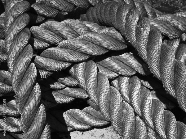 Fototapeta Rope piled up background