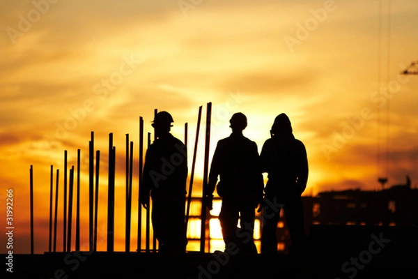 Obraz Builders at Sunset