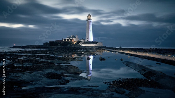 Obraz St Mary's Lighthouse, Whitley Bay, North East Coast of England