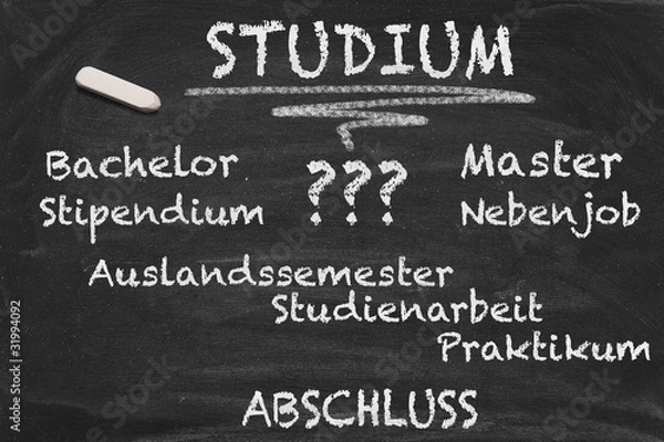 Fototapeta Verwirrung Studium