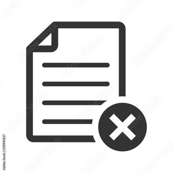 Fototapeta Delete file icon