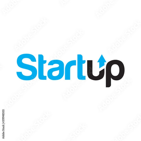 Fototapeta letter Start Up typography Logo design vector illustrations