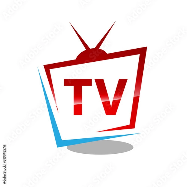 Fototapeta abstract monitor tv logo design vector graphic design illustration