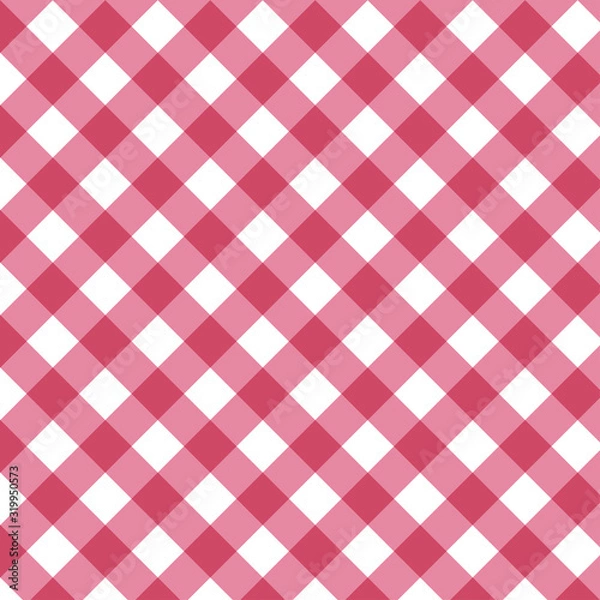 Fototapeta Checkered pink and white check pattern background,vector illustration