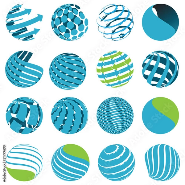 Fototapeta icons globe