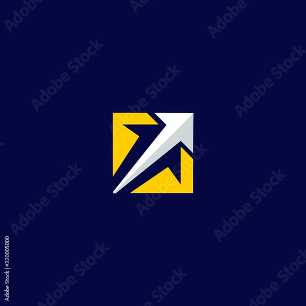 Obraz arrow logo upward design rocket