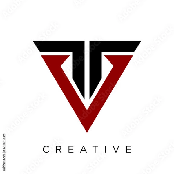 Obraz vt or tv logo design vector