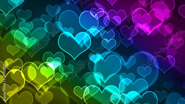 Fototapeta Bokeh Hearts