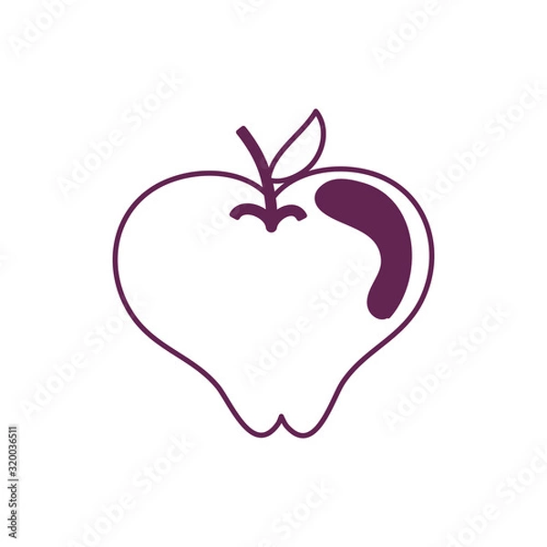 Obraz fresh apple fruit isolated icon