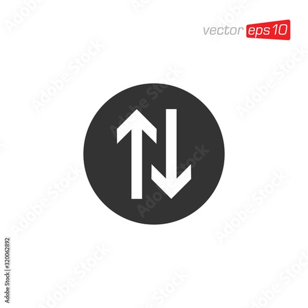 Obraz Arrow Direction Sign Icon Design Vector