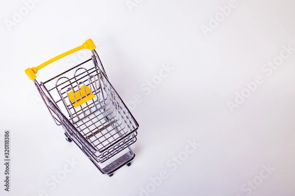 Obraz Shopping cart concept of shopping and sales, retail and shops.