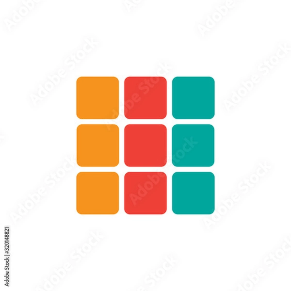 Obraz Rubik cube vector icon design