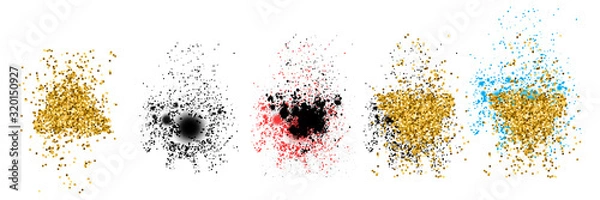 Fototapeta Abstract stippling texture splashes. Trendy objects for design