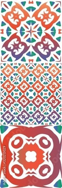 Fototapeta Decorative color ceramic talavera tiles.