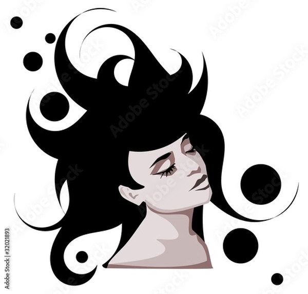 Obraz fantazyjna fryzura