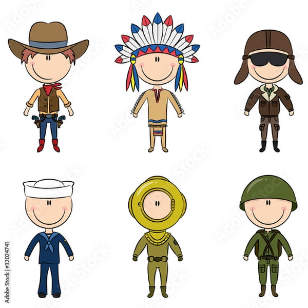 Fototapeta Different man occupations