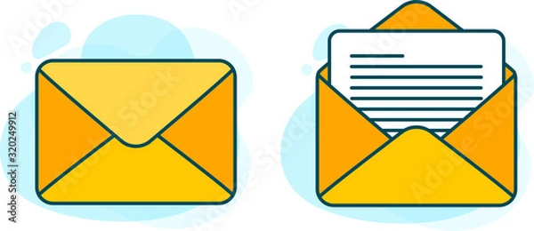 Obraz Sending a letter in an envelope