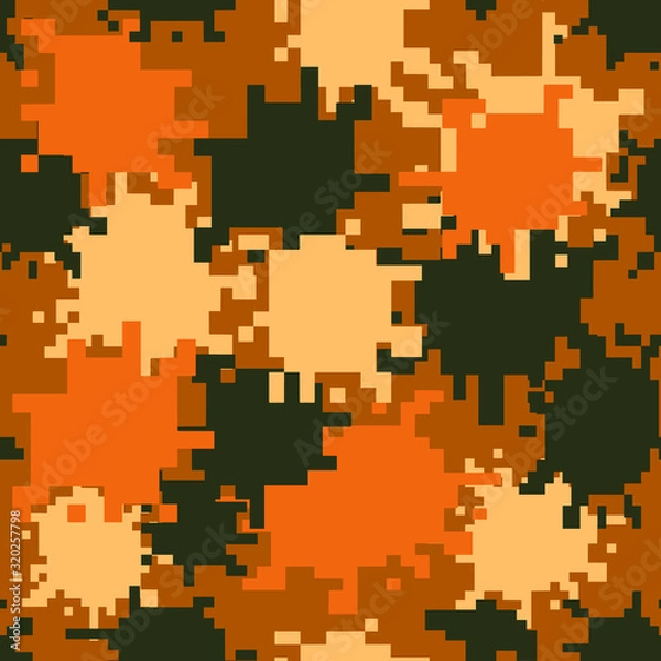 Fototapeta Camouflage pattern. Design element for poster, clothes decoration, card, banner. Vector illustration