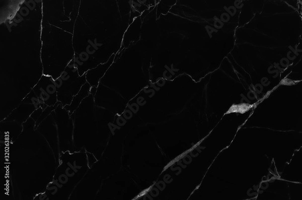 Obraz Black and white marble stone texture background