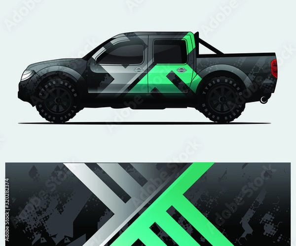 Obraz truck decal graphic wrap vector, abstract background