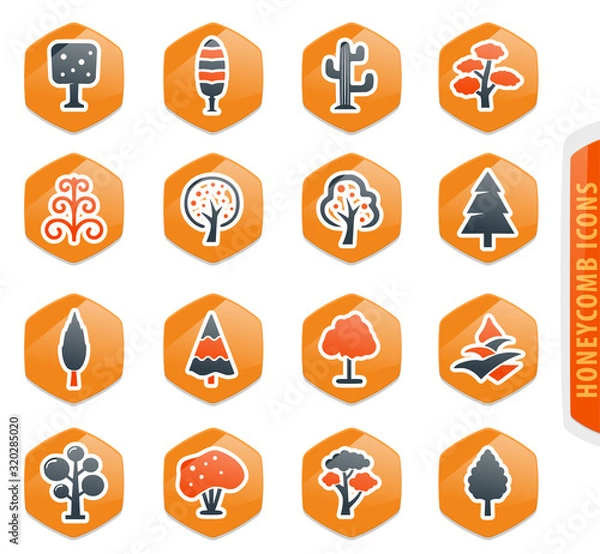 Fototapeta Tree icons set