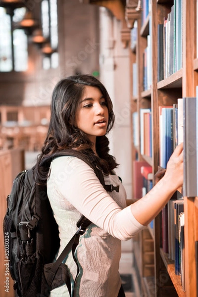 Obraz Asian student in library