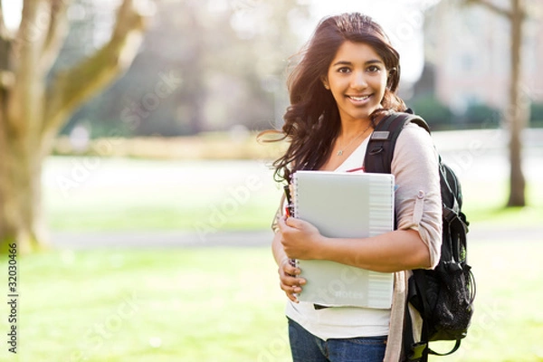 Obraz Azjatycki student na kampusie