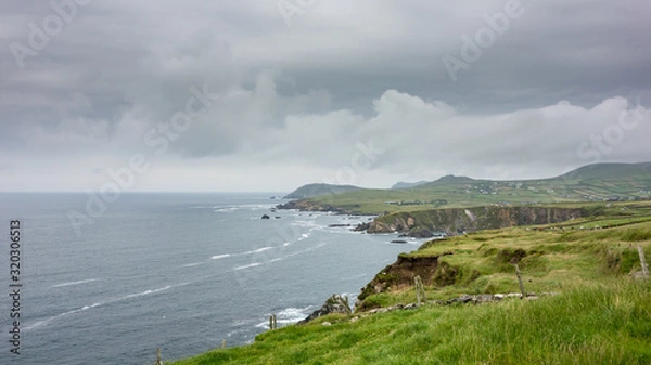 Obraz View from Slea Head towards Dunquin on the Dingle Peninsula in west County Kerry, Ireland.