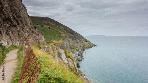 Obraz Cliff walk near Bray, County Wicklow, Ireland.