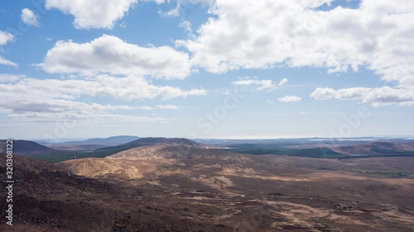 Obraz View of Connemara National Park, County Galway in the west of Ireland from Diamond Hill.