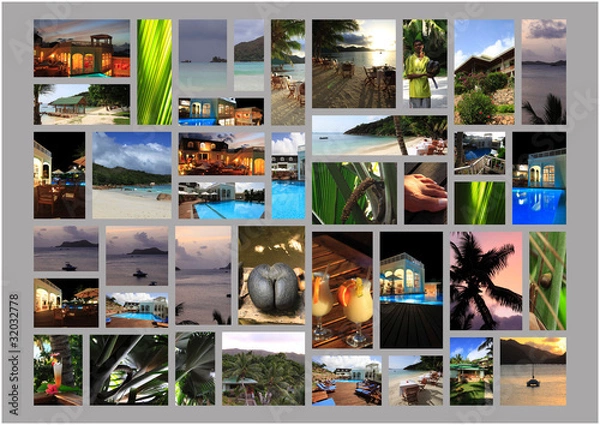 Obraz seychelles desktop collage