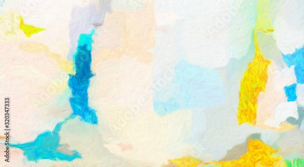Fototapeta Oil pastel drawing. Abstract color background. Fine art print. Impressionism style abstraction. Modern surrealism painting. Good as wall decor poster. Stock. Surreal design. Handmade texture template.