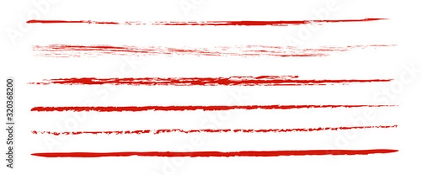 Fototapeta アナログタッチ素材：筆の質感　墨　インク　筆模様　波模様