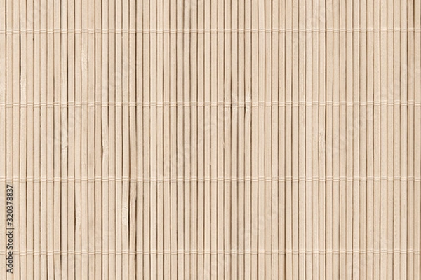 Fototapeta High Resolution Bamboo Rustic Place Mat Slatted Interlaced Coarse Texture Detail