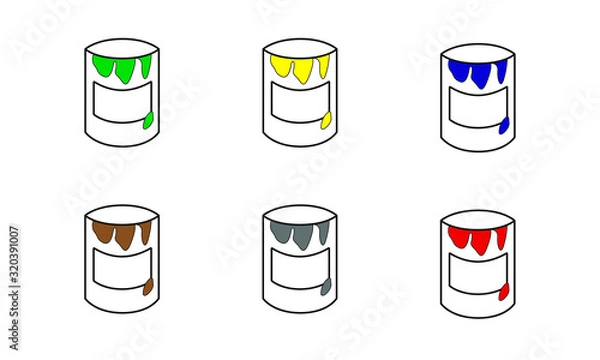 Fototapeta Farbtöpfe