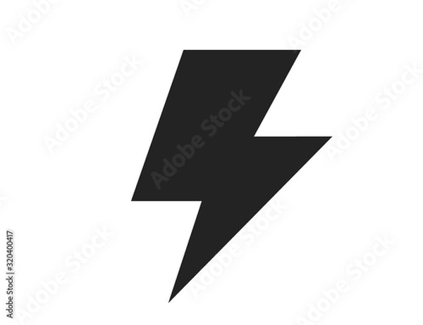 Fototapeta Lightning, electric power vector logo design element. Energy and thunder electricity symbol concept. Flash bolt sign in the circle. Flash vector emblem template. Power fast speed