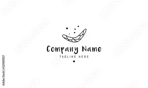Fototapeta Vector logo on which an abstract image of a boomerang.