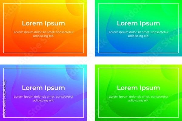 Obraz Abstract colorful gradient wave banners background templates