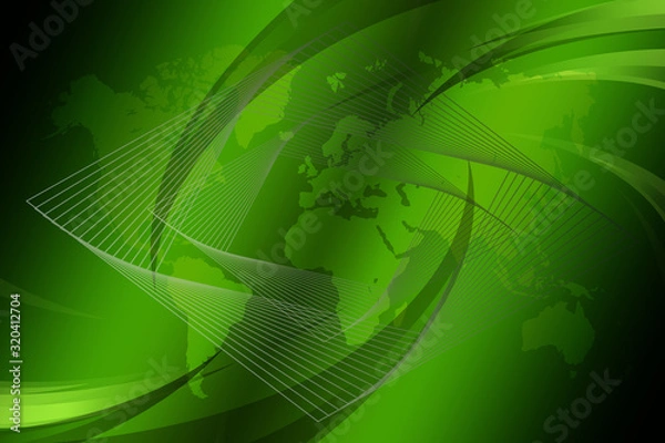Fototapeta abstract, green, design, illustration, wallpaper, light, pattern, art, technology, wave, digital, graphic, backdrop, blue, concept, lines, energy, waves, computer, backgrounds, web, color, texture