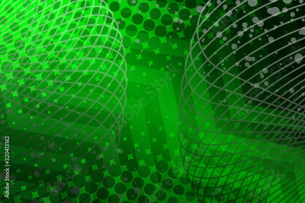 Fototapeta abstract, green, blue, pattern, technology, design, wallpaper, light, space, black, texture, fractal, grid, wave, illustration, digital, concept, motion, element, backdrop, science, web, art, informat