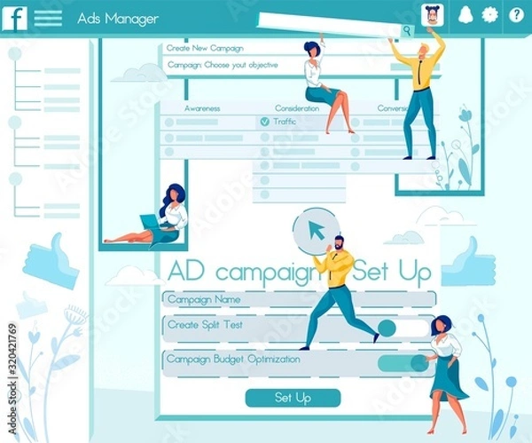 Fototapeta Setting Up Ads Manager Account from Personal Page