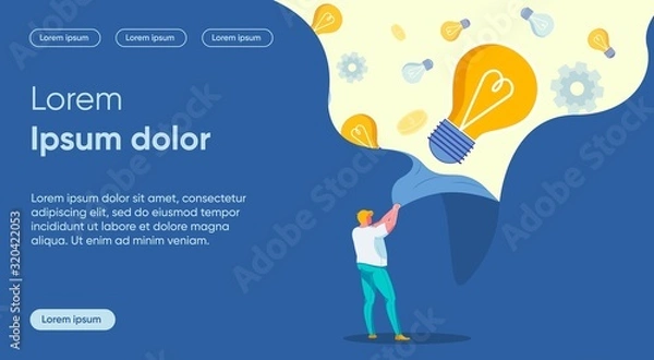 Obraz Enlightenment Flat Landing Page Vector Template