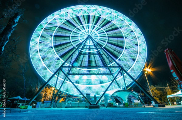 Obraz ferris wheel at night