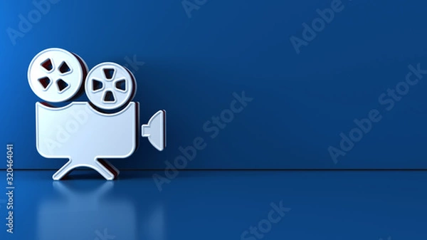 Fototapeta Old retro camera that records video. 3D rendering