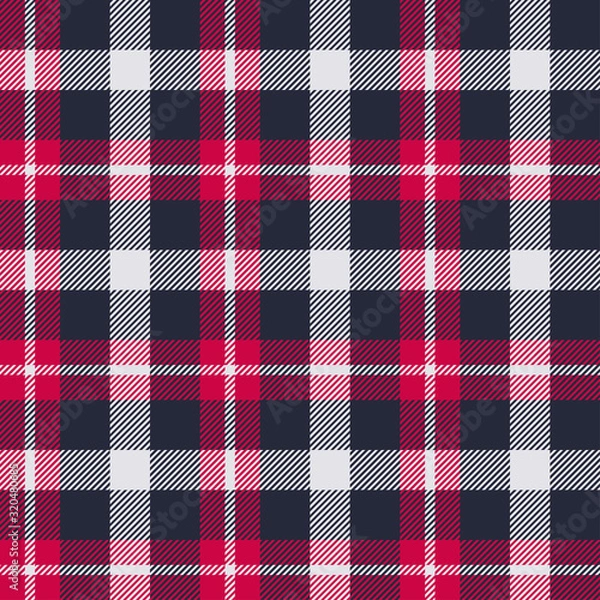 Fototapeta Scottish plaid checkered vector pattern.